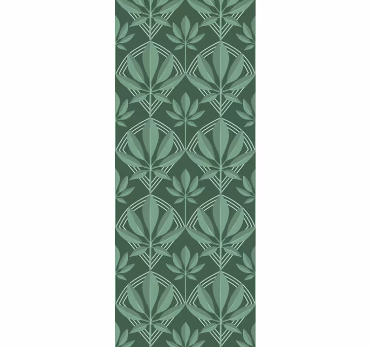 Papier peint salon motif vertical vert - TenStickers