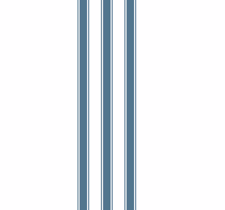 Papier peint rayures motif vertical bleu étroit - TenStickers