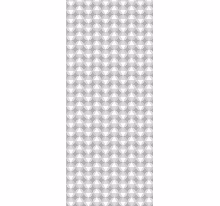 Papier peint géométrique motif circulaire gris - TenStickers