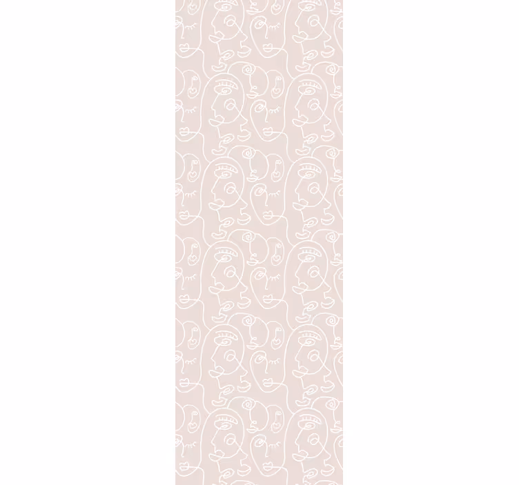 Papier peint art motifs de visage abstraits - TenStickers