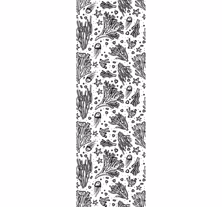 Papier peint feuillage motifs de récifs coralliens - TenStickers