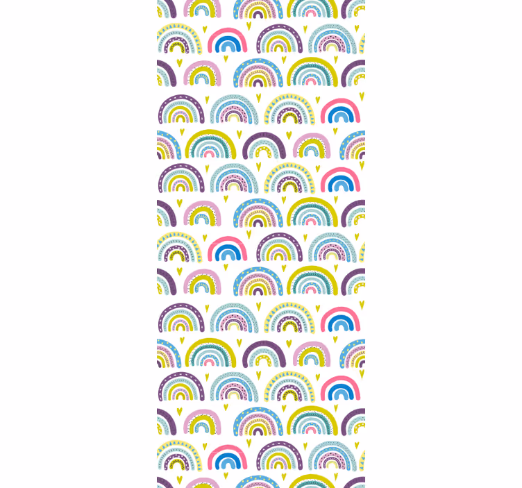 Papier peint chambre enfant motif arc-en-ciel coloré - TenStickers