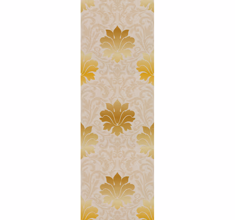 Papier peint fleuri motif de feuille d'or - TenStickers
