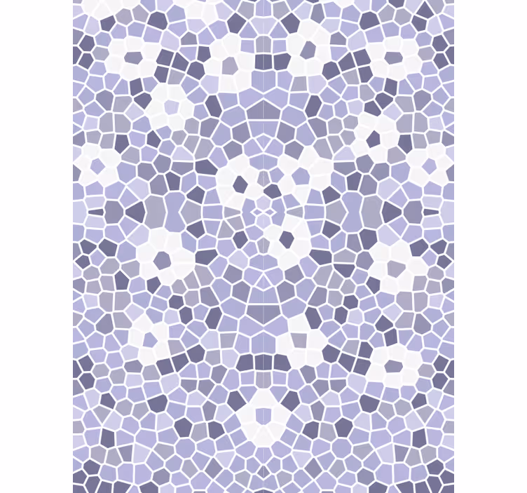 Papier peint carrelage motif floral en mosaïque - TenStickers