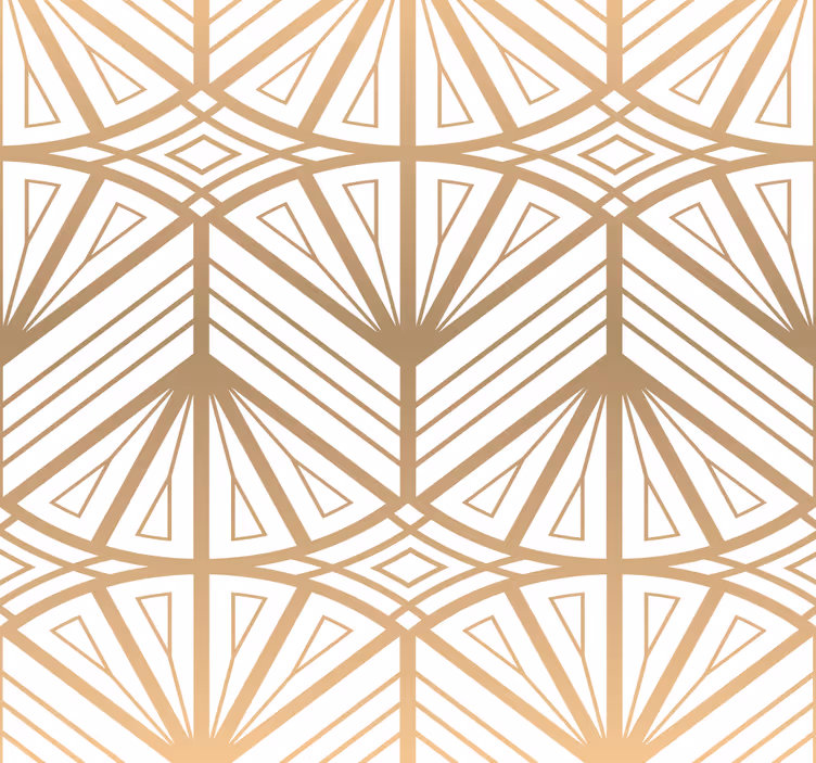 Papier peint moderne motif géométrique doré - TenStickers