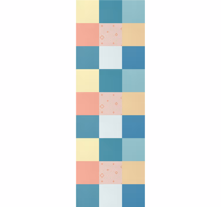 Papier peint carrés mosaïque douce et colorée - TenStickers