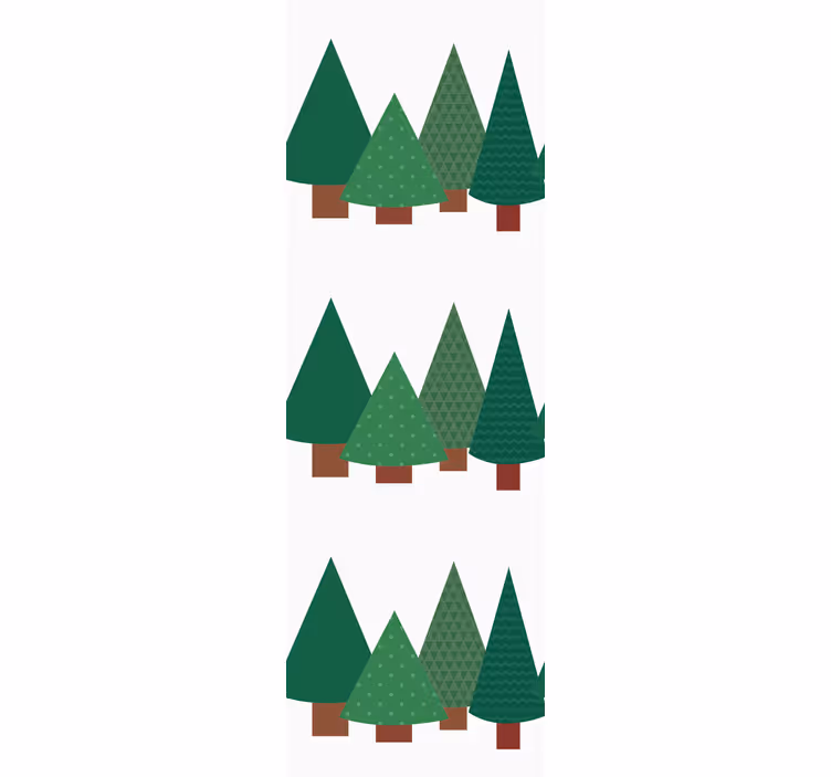 Papier peint de Noël conifères à pomme de pin - TenStickers