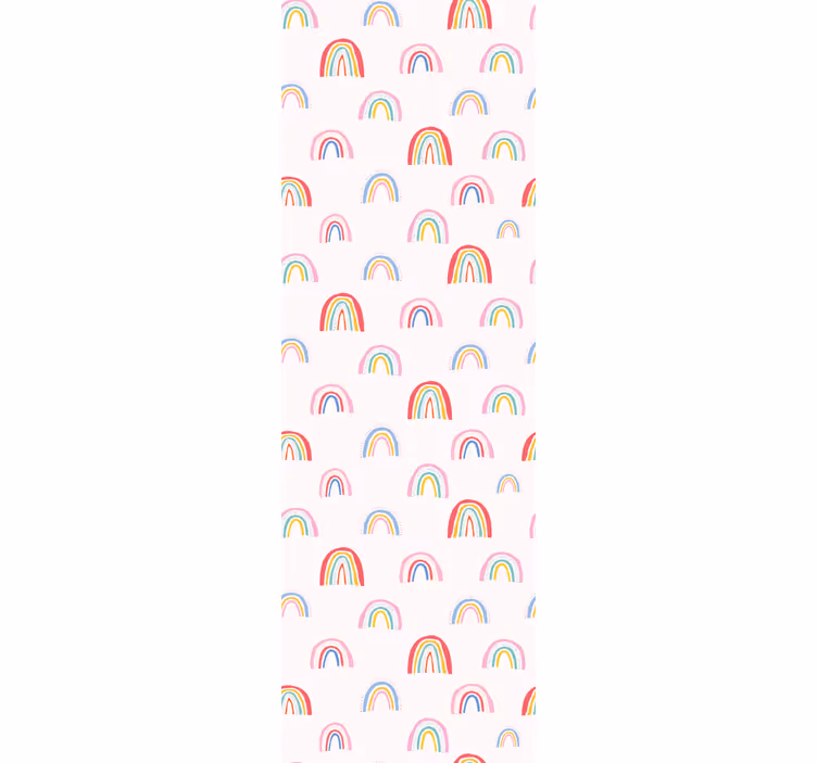 Papier peint chambre enfant motifs arc-en-ciel colorés - TenStickers