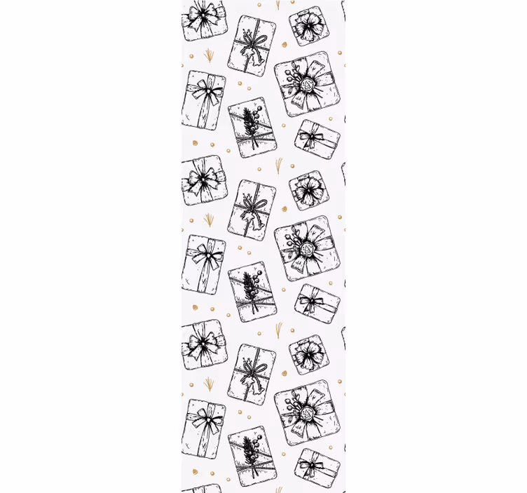 Papier peint de Noël modèles de noeuds cadeaux - TenStickers