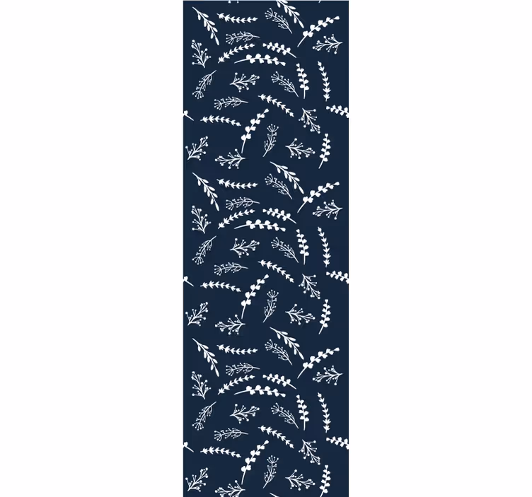 Papier peint feuillage motif bleu délicat - TenStickers