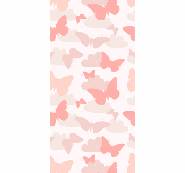 Papier peint papillons motif de nuages - TenStickers