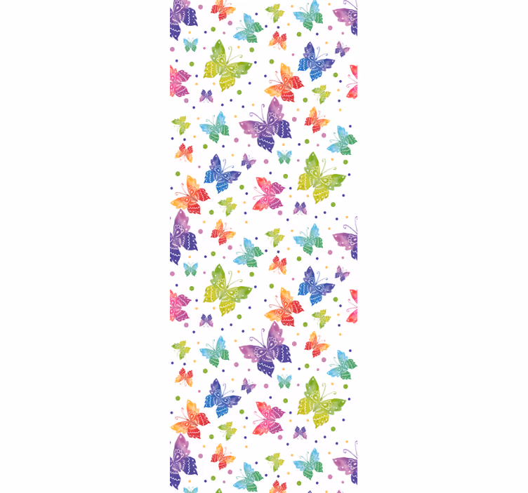 Papier peint papillons motif coloré pour bébé - TenStickers