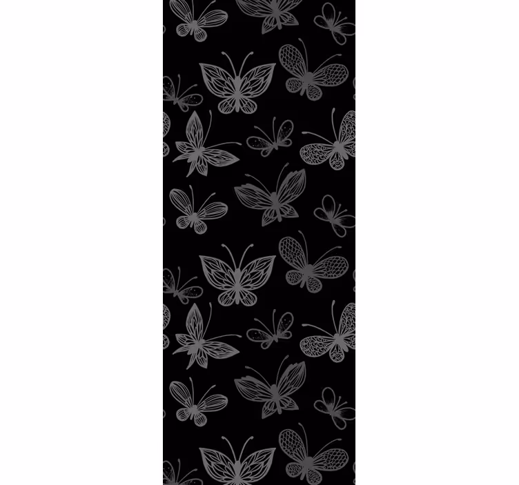 Papier peint papillons silhouettes noires élégantes - TenStickers