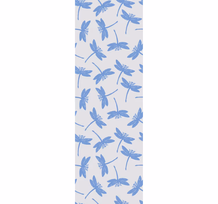 Papier peint animaux motif libellule bleue - TenStickers