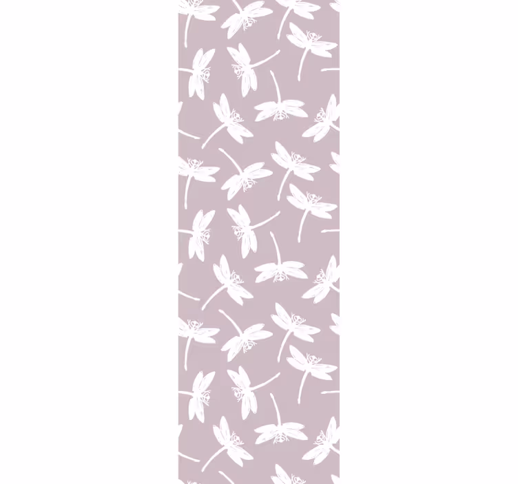 Papier peint papillons motif libellule violette - TenStickers