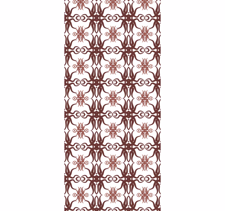 Papier peint ornemental design rouge élégant - TenStickers