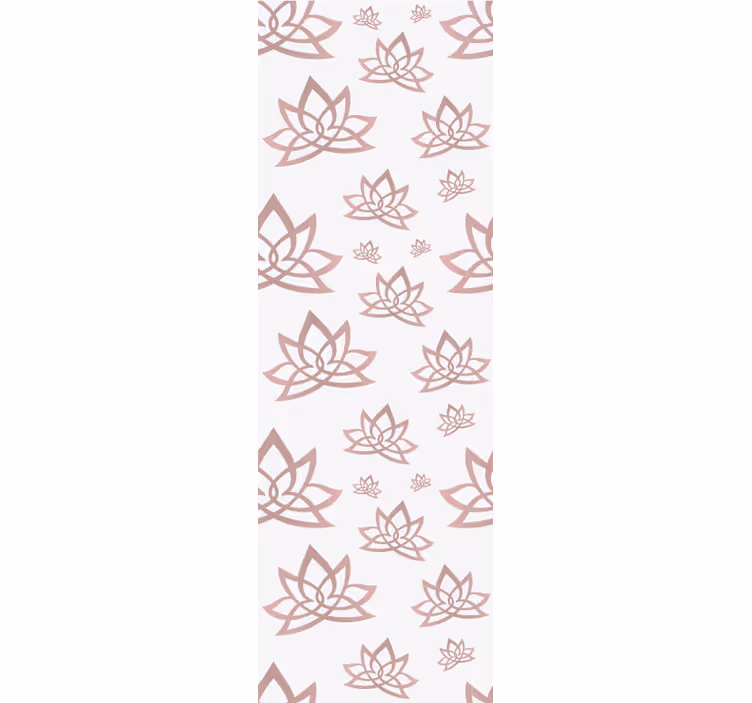 Papier peint fleuri motif lotus beige - TenStickers