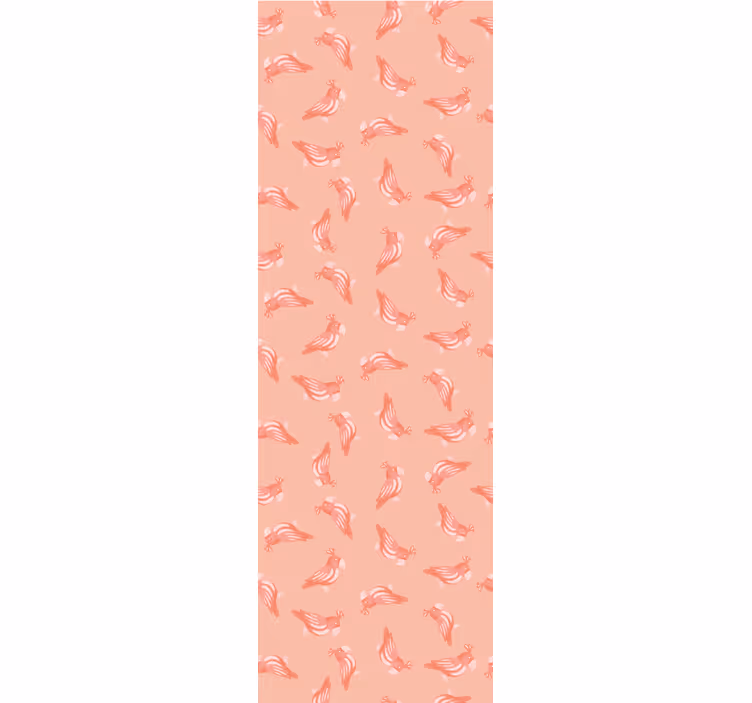 Papier peint oiseaux motif rose élégant - TenStickers