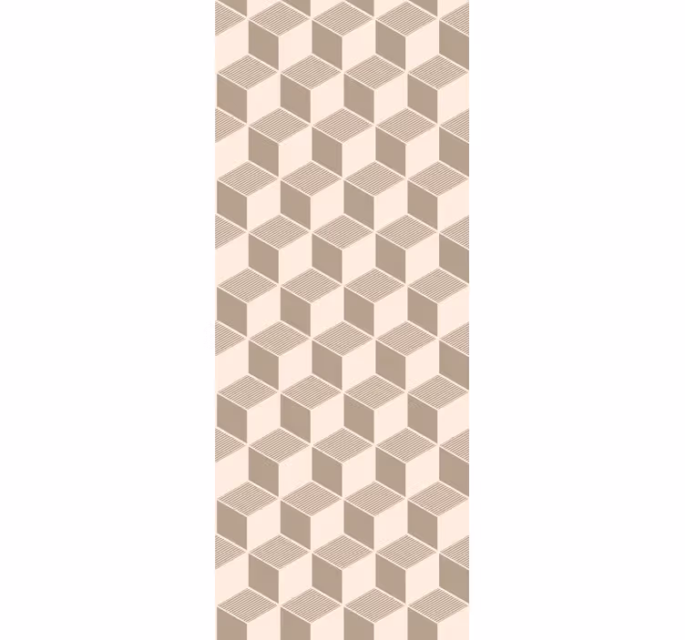 Papier peint formes géometriques motif de cube élégant - TenStickers