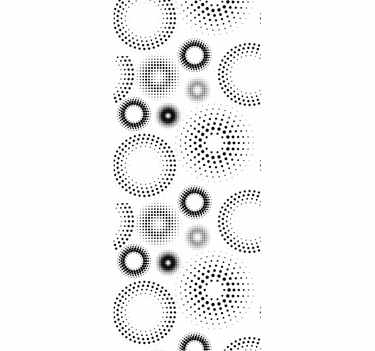 Papier peint cercles géométrie pointilliste - TenStickers
