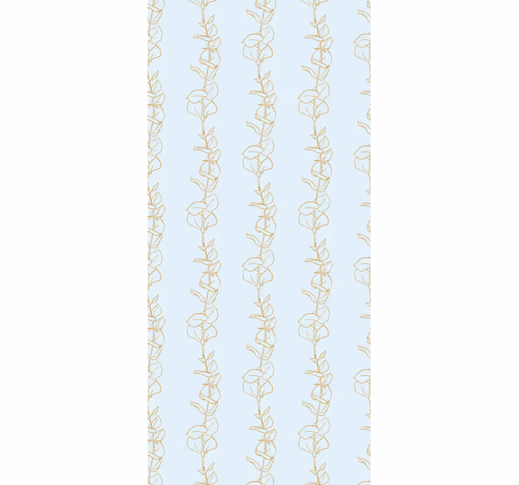 Papier peint fleuri motif de vignes - TenStickers