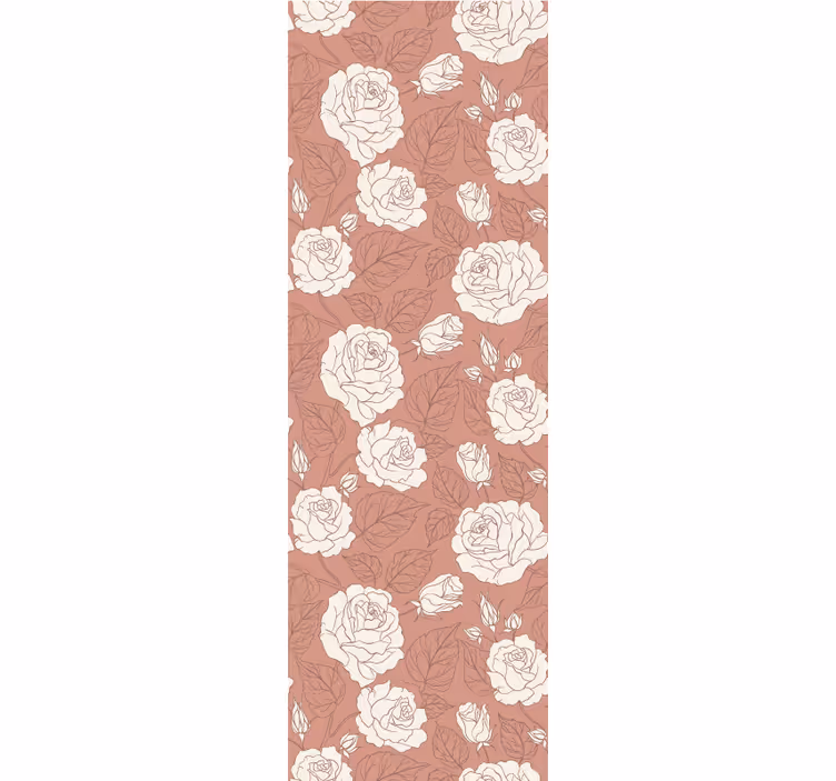 Papier peint floral motif de pétales de rose - TenStickers
