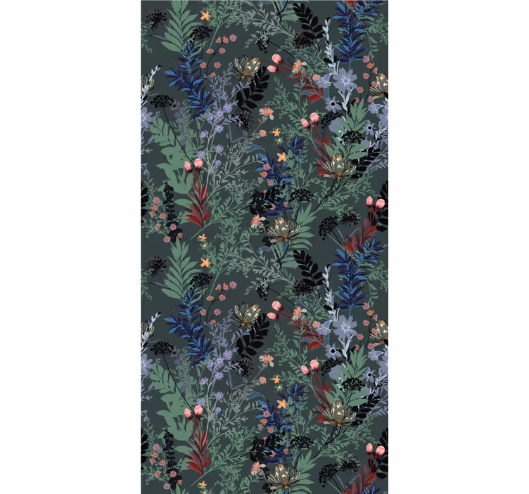 Papier peint floral jungle nocturne - TenStickers