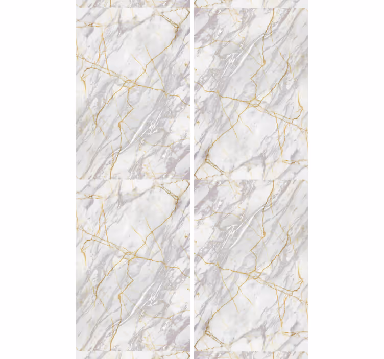 Papier peint effet marbre surface grise et dorée - TenStickers