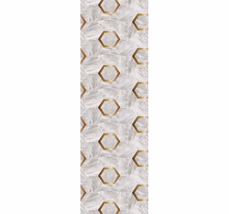 Papier peint effet marbre conception de motif hexagonal - TenStickers