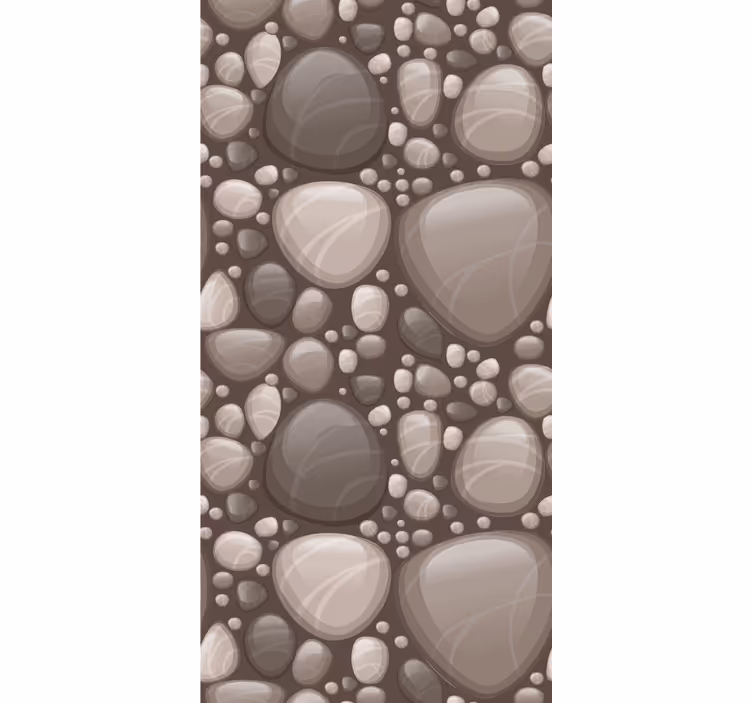 Papier peint pierre disposition de galets lisses - TenStickers
