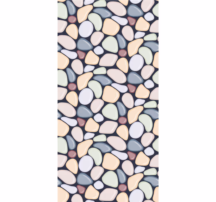 Papier peint motif design galets - TenStickers