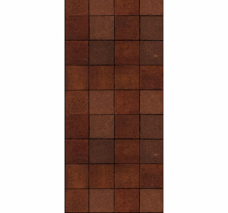 Papier peint carrelage motif marron texturé - TenStickers