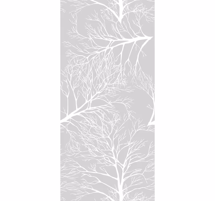 Papier peint arbres motif de branches grises - TenStickers