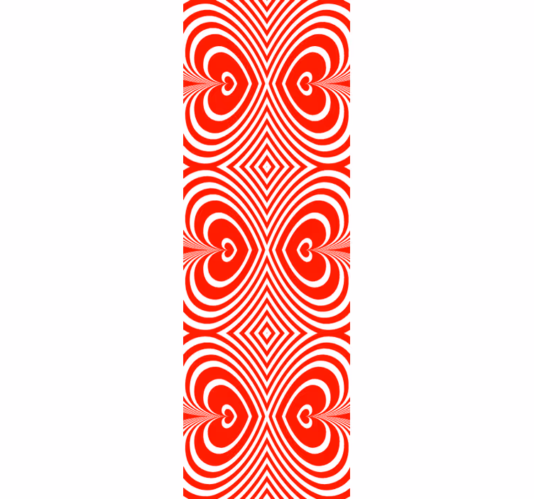 Papier peint formes géometriques motif de coeur - TenStickers