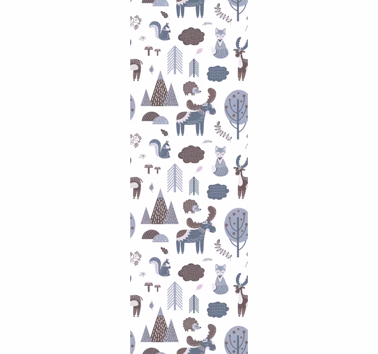 Papier peint chambre animaux modèle nordique - TenStickers
