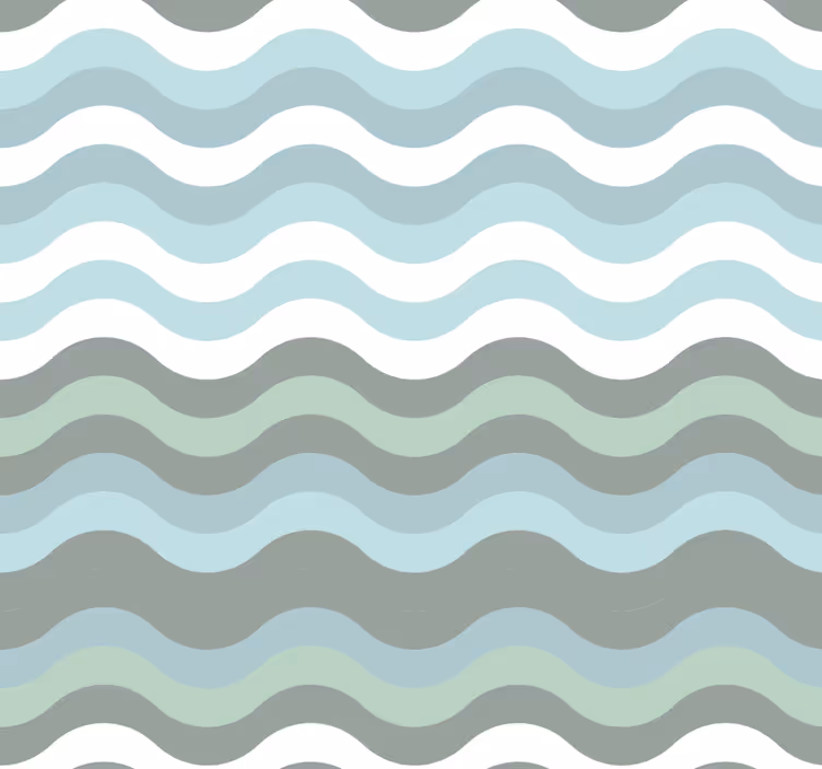 Papier peint vagues style scandinave - TenStickers