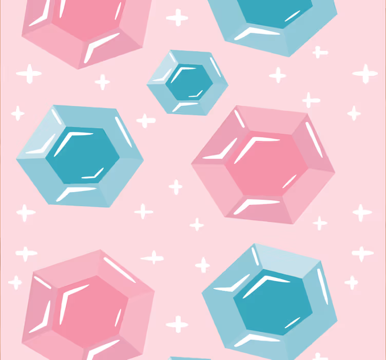Papier peint chambre enfant pierres précieuses géométriques - TenStickers