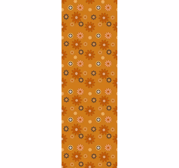 Papier peint vintage flower power années 60 - TenStickers