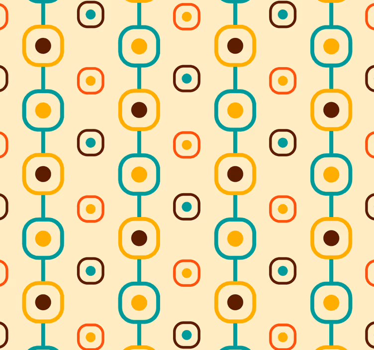 Papier peint vintage tendance années 60 - TenStickers