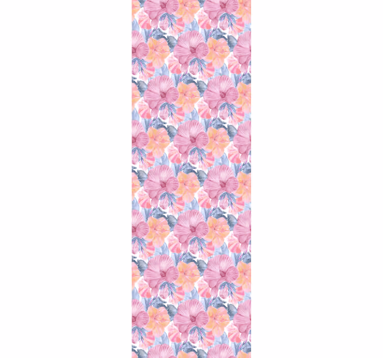 Papier peint floral aquarelle mauve - TenStickers