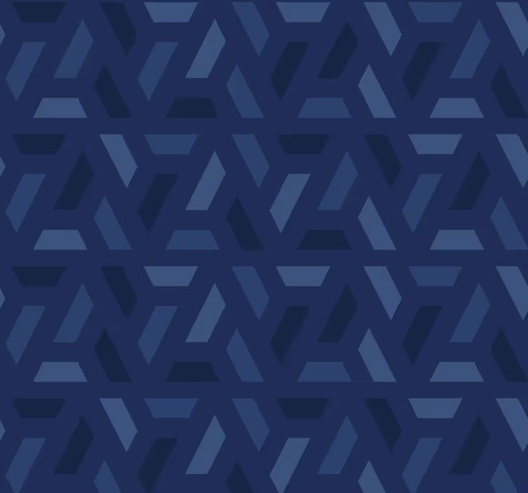 Papier peint motif triangulaire bleu foncé - TenStickers