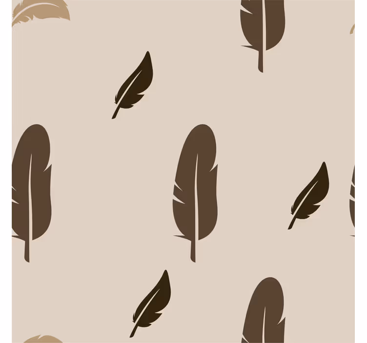 Papier peint chambre adulte plumes tons bruns - TenStickers