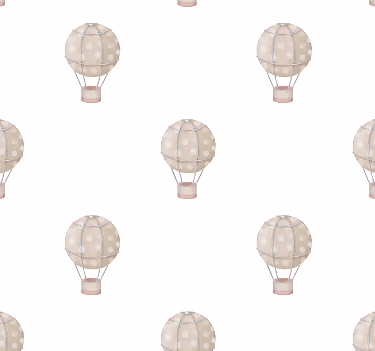 Papier peint chambre bébé ballons gris - TenStickers
