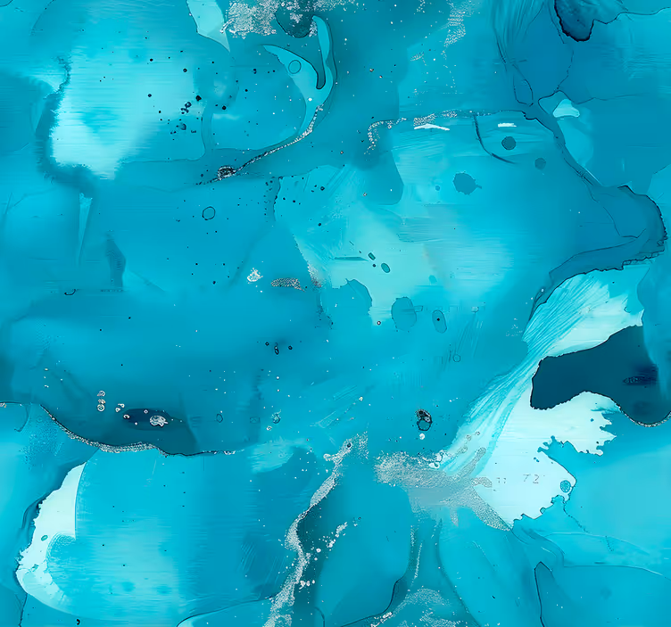 Papier peint abstrait vagues bleues - TenStickers