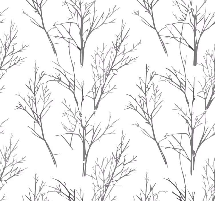 Papier peint gris branches fines - TenStickers