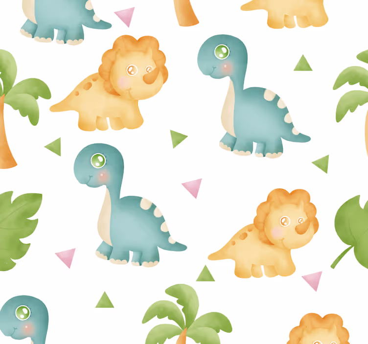 Papier peint dino récréation des dinosaures - TenStickers