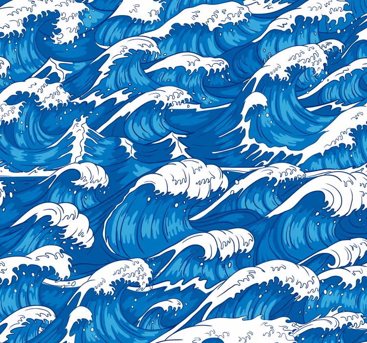 Papier peint nature vagues océaniques - TenStickers