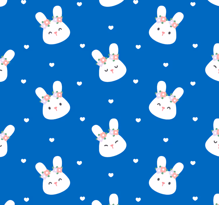 Papier peint animaux modèle de lapin - TenStickers
