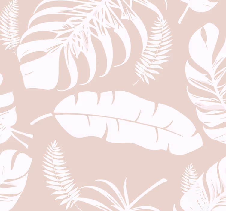 Papier peint beige feuilles de banane - TenStickers