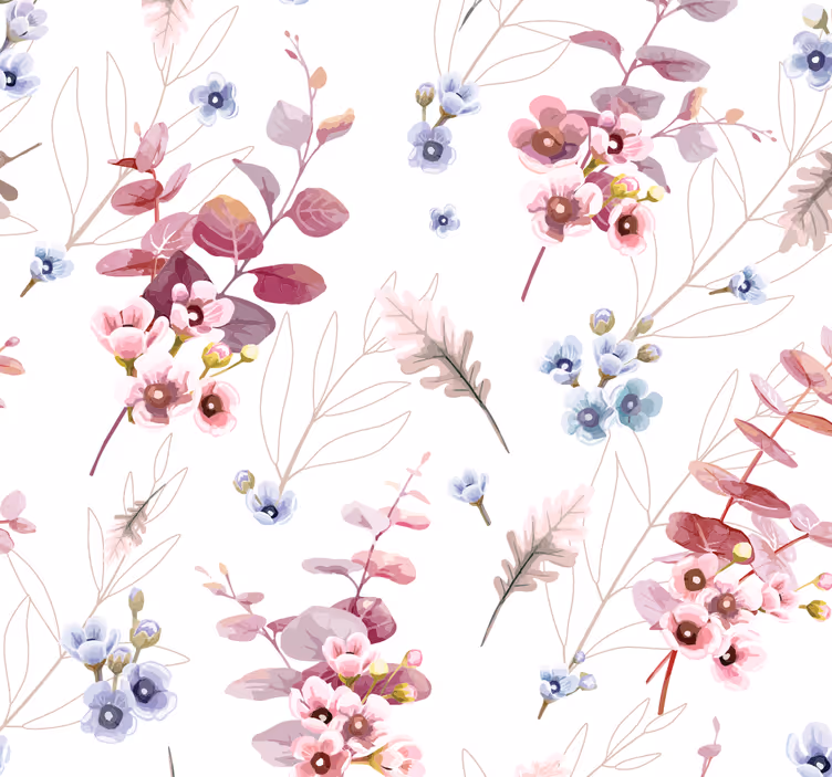 Papier peint chambre ado illustration botanique - TenStickers